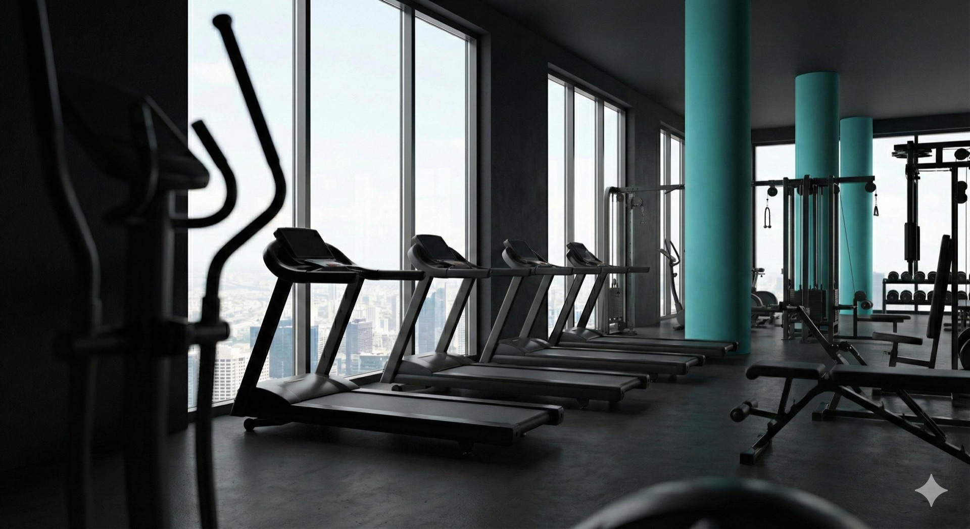 Modern gym interior